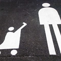 symbols of person and stroller